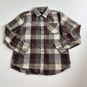 prAna Men's Plaid Flannel Button Up Shirt Size‎ Medium Longsleeve Casual